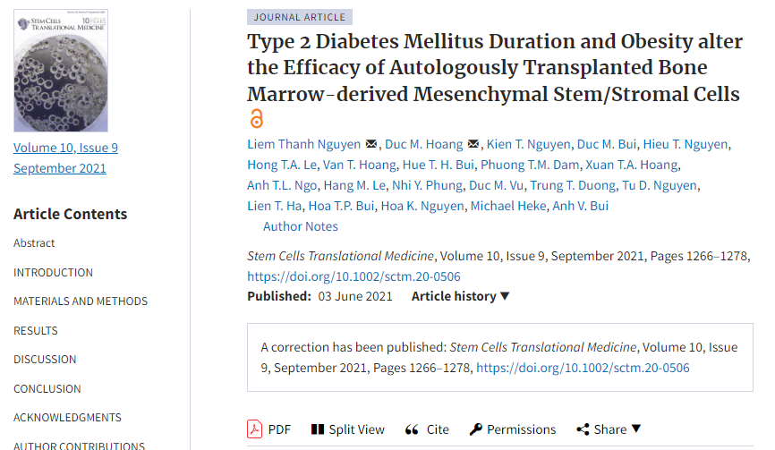 2型糖尿病持續(xù)時間和肥胖改變自體移植骨髓間充質(zhì)干細(xì)胞的功效 