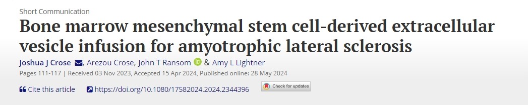 骨髓間充質干細胞來源的細胞外囊泡輸注治療肌萎縮側索硬化癥