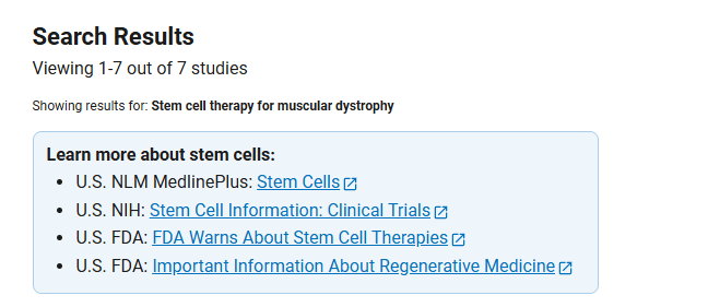干細胞治療肌萎縮側索硬化癥肌肉萎縮癥的臨床研究項目有7項。其中已完成的有1項。