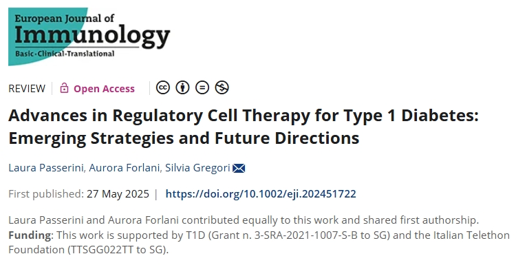 1型糖尿病調控細胞療法的進展：新興戰略與未來方向