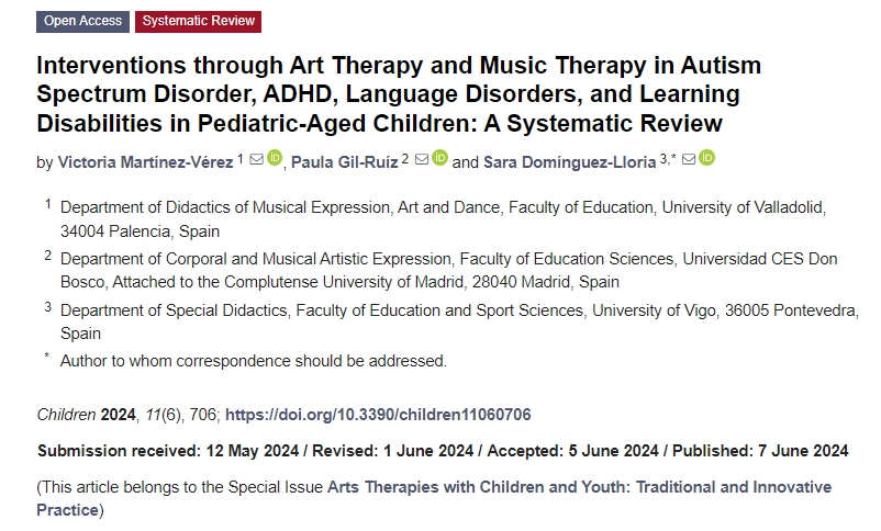 藝術療法和音樂療法對兒童自閉癥譜系障礙、注意力缺陷多動癥、語言障礙和學習障礙的干預：系統評價