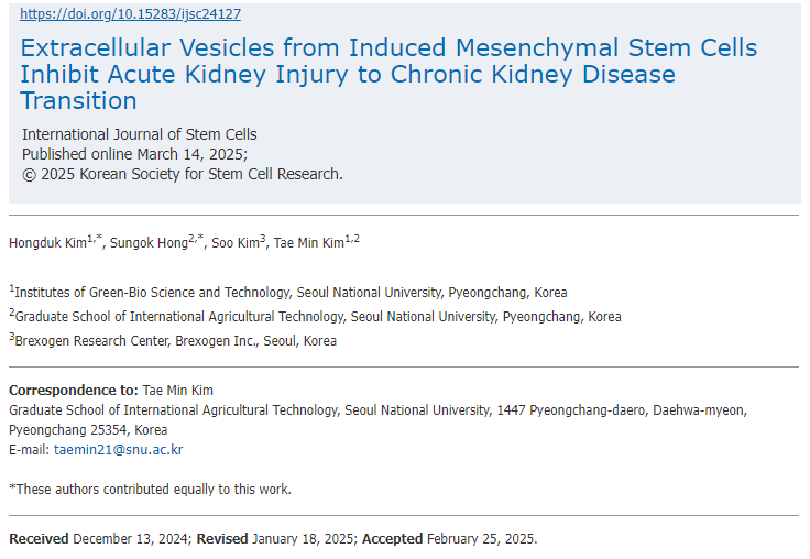 誘導(dǎo)間充質(zhì)干細(xì)胞的細(xì)胞外囊泡抑制急性腎損傷向慢性腎病的轉(zhuǎn)變