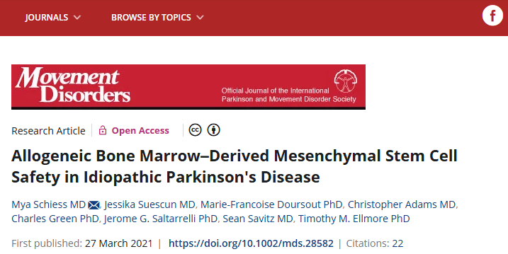 同種異體骨髓間充質干細胞治療特發性帕金森病的安全性